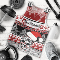 Custom New Zealand Christmas Men Tank Top Maori Meri Kirihimete Moko - Wonder Print Shop