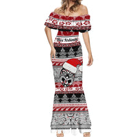 Custom New Zealand Christmas Mermaid Dress Maori Meri Kirihimete Moko - Wonder Print Shop