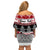 Custom New Zealand Christmas Off Shoulder Short Dress Maori Meri Kirihimete Moko - Wonder Print Shop