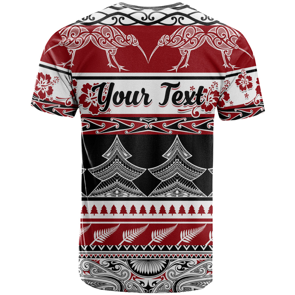 Custom New Zealand Christmas T Shirt Maori Meri Kirihimete Moko - Wonder Print Shop