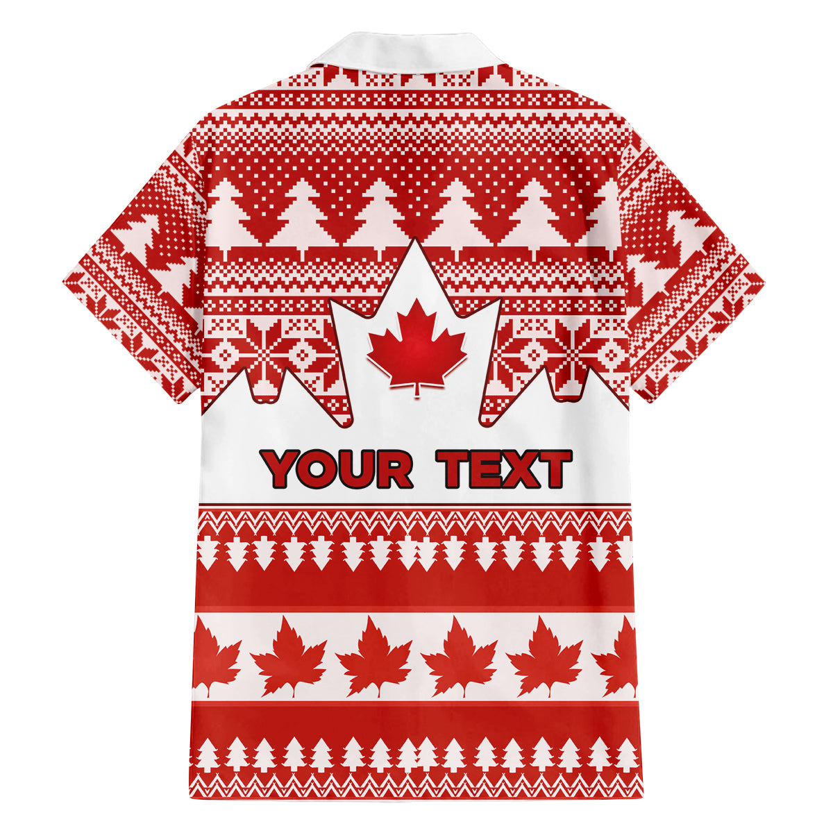 Custom Canada Christmas Family Matching Long Sleeve Bodycon Dress and Hawaiian Shirt Maple Leaf Unique Style - Wonder Print Shop