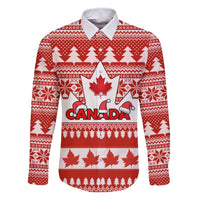 Custom Canada Christmas Family Matching Mermaid Dress and Hawaiian Shirt Maple Leaf Unique Style - Wonder Print Shop