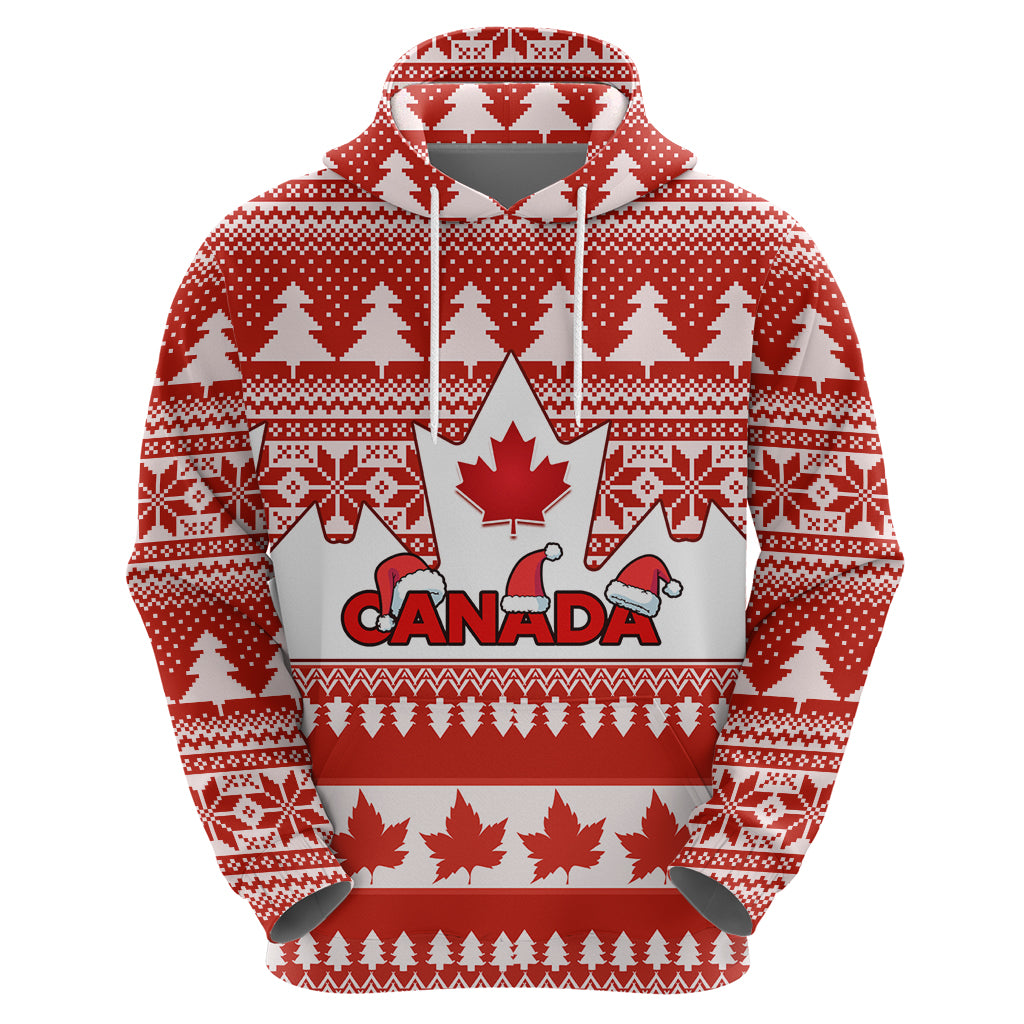 Custom Canada Christmas Hoodie Maple Leaf Unique Style - Wonder Print Shop