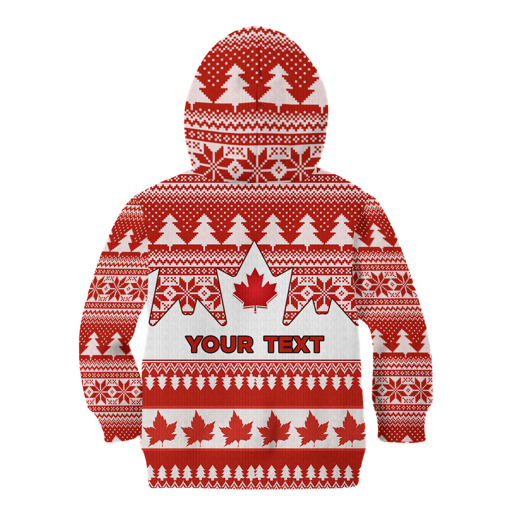 Custom Canada Christmas Kid Hoodie Maple Leaf Unique Style - Wonder Print Shop