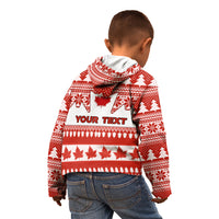 Custom Canada Christmas Kid Hoodie Maple Leaf Unique Style - Wonder Print Shop