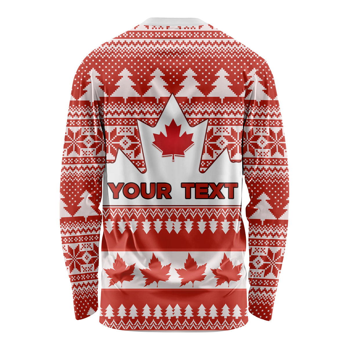 Custom Canada Christmas Long Sleeve Shirt Maple Leaf Unique Style - Wonder Print Shop