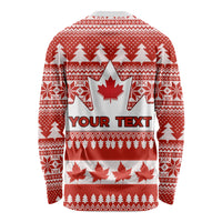 Custom Canada Christmas Long Sleeve Shirt Maple Leaf Unique Style - Wonder Print Shop