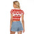 Custom Canada Christmas Raglan Cropped T Shirt Maple Leaf Unique Style - Wonder Print Shop
