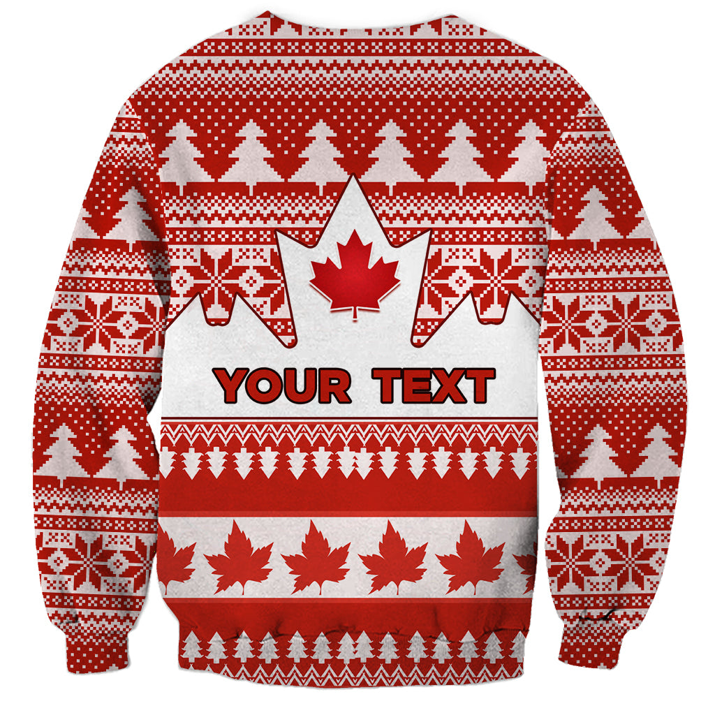 Custom Canada Christmas Sweatshirt Maple Leaf Unique Style - Wonder Print Shop