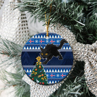 Iceland Christmas Ceramic Ornament Yule Cat With Xmas Tree - Wonder Print Shop