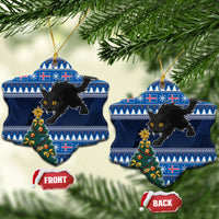 Iceland Christmas Ceramic Ornament Yule Cat With Xmas Tree - Wonder Print Shop