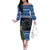 Custom Iceland Christmas Family Matching Off Shoulder Long Sleeve Dress and Hawaiian Shirt Yule Cat With Xmas Tree - Wonder Print Shop