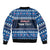 Custom Iceland Christmas Sleeve Zip Bomber Jacket Yule Cat With Xmas Tree - Wonder Print Shop
