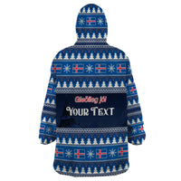 Custom Iceland Christmas Wearable Blanket Hoodie Yule Cat With Xmas Tree - Wonder Print Shop