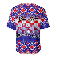 Custom Croatia Christmas Baseball Jersey Sretan Bozic Croatian Embroidery Patterns - Wonder Print Shop