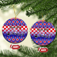 Croatia Christmas Ceramic Ornament Sretan Bozic Croatian Embroidery Patterns - Wonder Print Shop