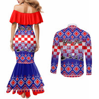 custom-croatia-christmas-couples-matching-mermaid-dress-and-long-sleeve-button-shirt-sretan-bozic-croatian-embroidery-patterns