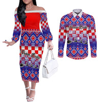 custom-croatia-christmas-couples-matching-off-the-shoulder-long-sleeve-dress-and-long-sleeve-button-shirt-sretan-bozic-croatian-embroidery-patterns