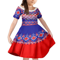 Custom Croatia Christmas Family Matching Mermaid Dress and Hawaiian Shirt Sretan Bozic Croatian Embroidery Patterns - Wonder Print Shop