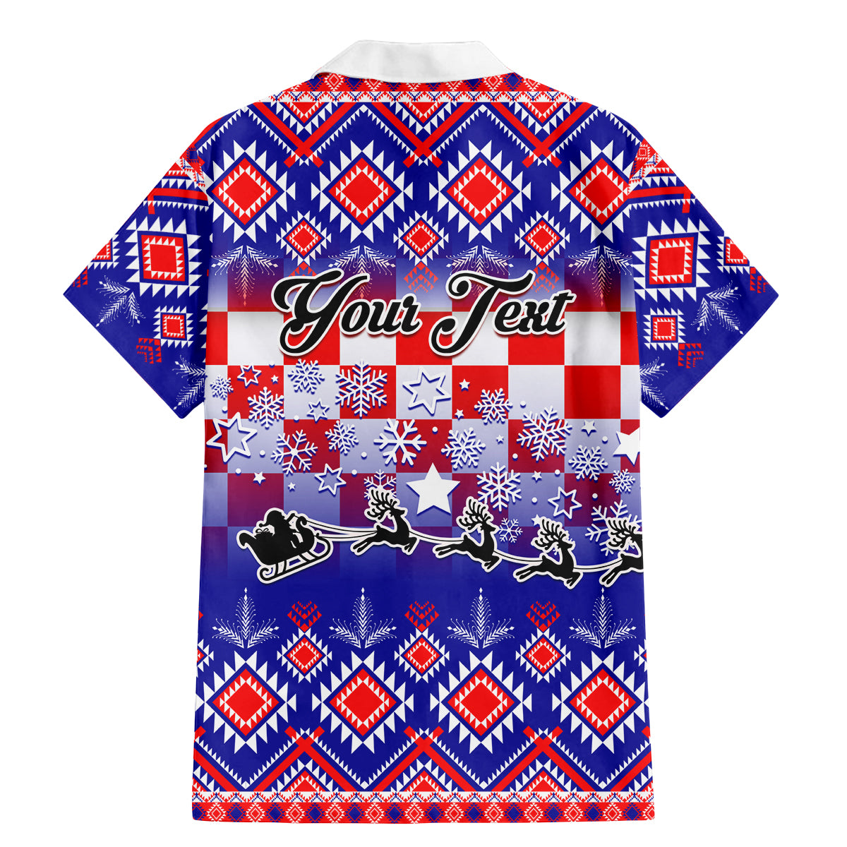 Custom Croatia Christmas Family Matching Mermaid Dress and Hawaiian Shirt Sretan Bozic Croatian Embroidery Patterns - Wonder Print Shop