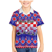 Custom Croatia Christmas Family Matching Mermaid Dress and Hawaiian Shirt Sretan Bozic Croatian Embroidery Patterns - Wonder Print Shop