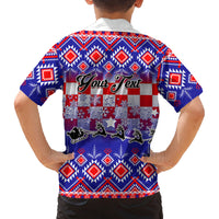 Custom Croatia Christmas Family Matching Summer Maxi Dress and Hawaiian Shirt Sretan Bozic Croatian Embroidery Patterns - Wonder Print Shop