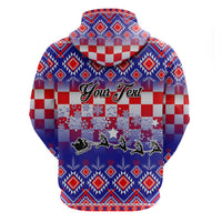 Custom Croatia Christmas Hoodie Sretan Bozic Croatian Embroidery Patterns - Wonder Print Shop