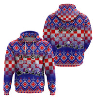 Custom Croatia Christmas Hoodie Sretan Bozic Croatian Embroidery Patterns - Wonder Print Shop