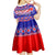 Custom Croatia Christmas Kid Short Sleeve Dress Sretan Bozic Croatian Embroidery Patterns - Wonder Print Shop