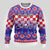 Personalised Croatia Christmas Ugly Christmas Sweater Sretan Bozic Croatian Embroidery Patterns - Wonder Print Shop