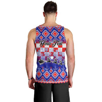 Custom Croatia Christmas Men Tank Top Sretan Bozic Croatian Embroidery Patterns - Wonder Print Shop