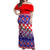 Custom Croatia Christmas Off Shoulder Maxi Dress Sretan Bozic Croatian Embroidery Patterns - Wonder Print Shop