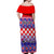 Custom Croatia Christmas Off Shoulder Maxi Dress Sretan Bozic Croatian Embroidery Patterns - Wonder Print Shop