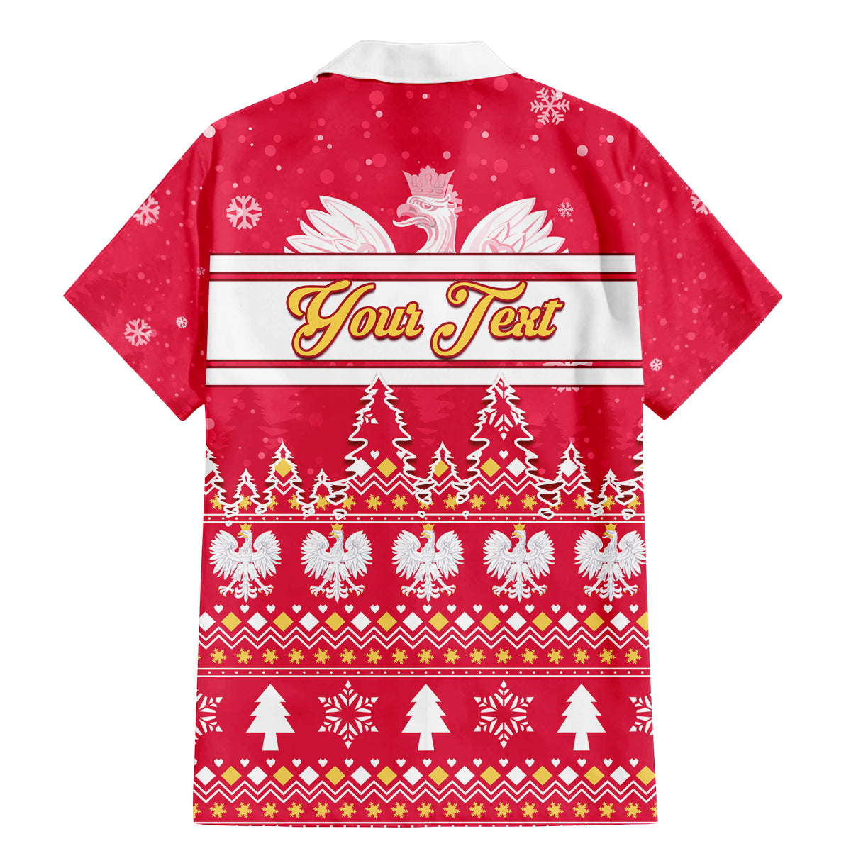 Custom Poland Christmas Family Matching Mermaid Dress and Hawaiian Shirt Wesolych Swiat Polish Eagle - Wonder Print Shop