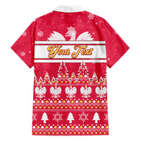 Custom Poland Christmas Hawaiian Shirt Wesolych Swiat Polish Eagle - Wonder Print Shop