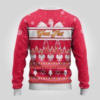 Personalised Poland Christmas Ugly Christmas Sweater Wesolych Swiat Polish Eagle - Wonder Print Shop