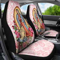 Virgen de Guadalupe Car Seat Cover Rose Flower Mexican Aztec Pattern - Wonder Print Shop