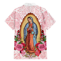 Virgen de Guadalupe Family Matching Mermaid Dress and Hawaiian Shirt Rose Flower Mexican Aztec Pattern - Wonder Print Shop