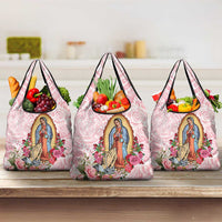 Virgen de Guadalupe Grocery Bag Rose Flower Mexican Aztec Pattern