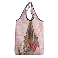 Virgen de Guadalupe Grocery Bag Rose Flower Mexican Aztec Pattern