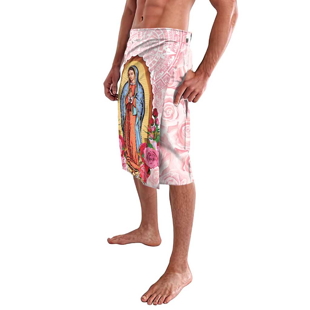 Virgen de Guadalupe Lavalava Rose Flower Mexican Aztec Pattern - Wonder Print Shop