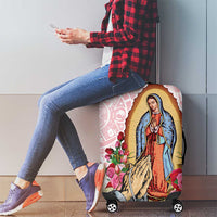 Virgen de Guadalupe Luggage Cover Rose Flower Mexican Aztec Pattern - Wonder Print Shop