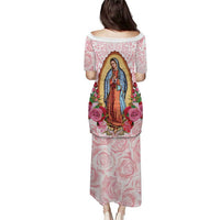 Virgen de Guadalupe Puletasi Rose Flower Mexican Aztec Pattern - Wonder Print Shop