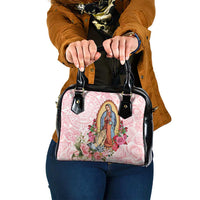 Virgen de Guadalupe Shoulder Handbag Rose Flower Mexican Aztec Pattern