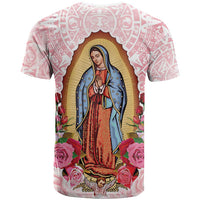 Virgen de Guadalupe T Shirt Rose Flower Mexican Aztec Pattern - Wonder Print Shop