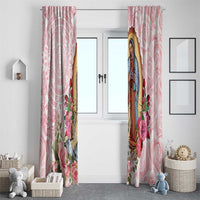 Virgen de Guadalupe Window Curtain Rose Flower Mexican Aztec Pattern - Wonder Print Shop