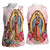 Virgen de Guadalupe Women Sleeveless Polo Shirt Rose Flower Mexican Aztec Pattern - Wonder Print Shop