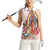 Virgen de Guadalupe Women Sleeveless Polo Shirt Rose Flower Mexican Aztec Pattern - Wonder Print Shop