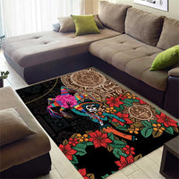 Las Posadas Area Rug Pinata With Mexican Aztec Circle - Wonder Print Shop