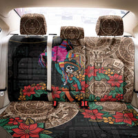 Las Posadas Back Car Seat Cover Pinata With Mexican Aztec Circle - Wonder Print Shop